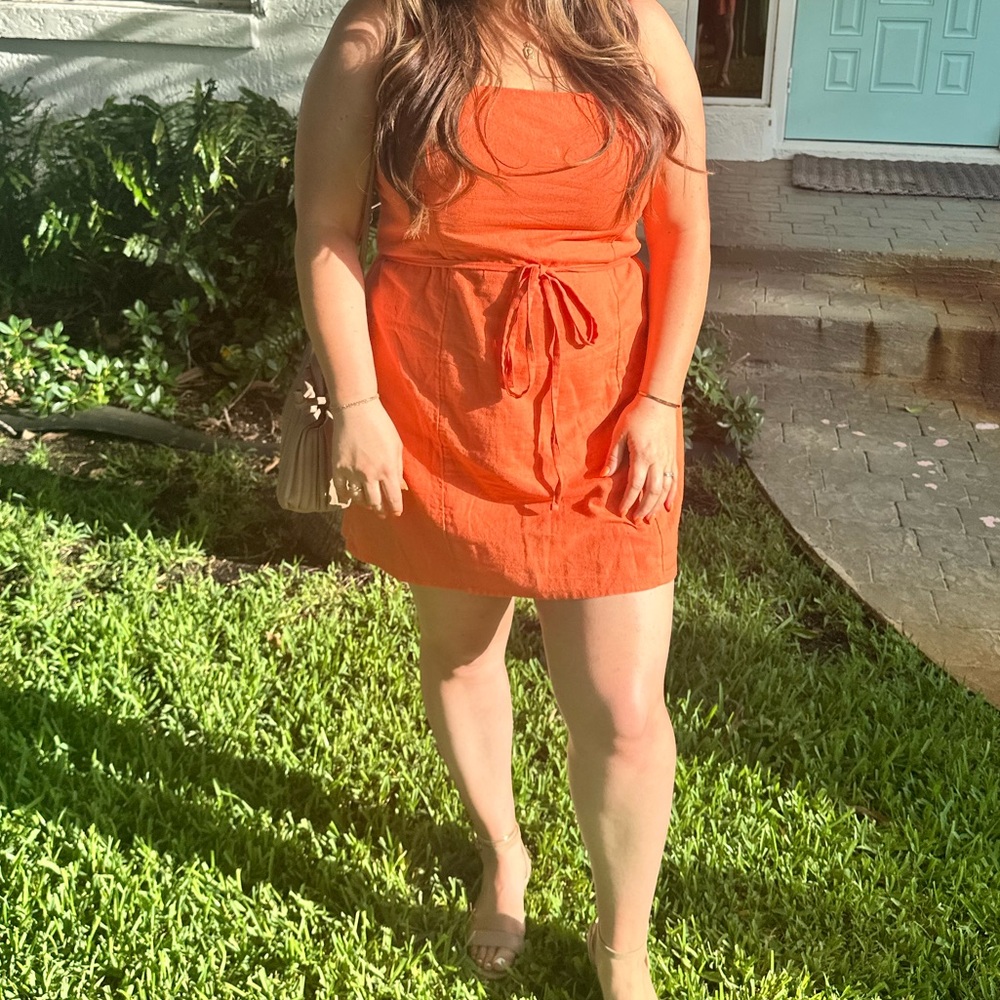 Orange Abercrombie & Fitch Romper / Mini Skort